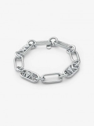 Michaelkors Precious Metal-Plated Brass Chain Link Stříbrné | SN-MK27741