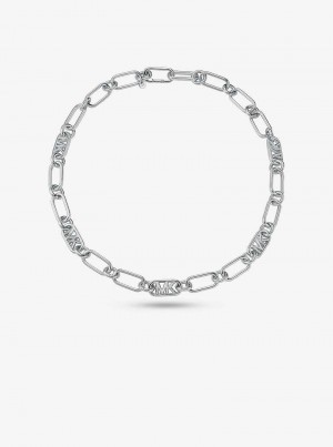 Michaelkors Precious Metal-Plated Brass Chain Link Stříbrné | SN-MK27801