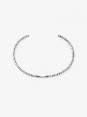 Michaelkors Precious Metal-Plated Brass Collar Stříbrné | SN-MK27823