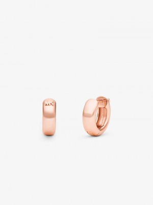 Michaelkors Precious Metal-Plated Huggie Hoop Růžové Zlaté | SN-MK27772