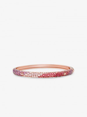 Michaelkors Precious Metal-Plated Sterling Silver Ombré Pavé Růžové Zlaté | SN-MK27721