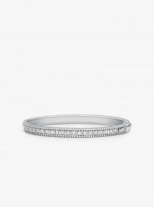 Michaelkors Precious Metal-Plated Sterling Silver Pavé Stříbrné | SN-MK27729