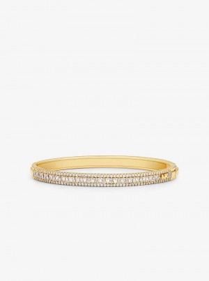 Michaelkors Precious Metal-Plated Sterling Silver Pavé Zlaté | SN-MK27736