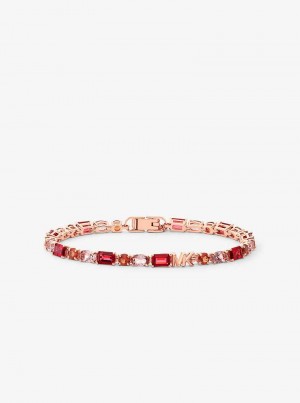 Michaelkors Precious Metal-Plated Sterling Silver and Nanogem Tennis Růžové Zlaté | SN-MK27749