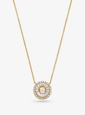 Michaelkors Precious Metal-Plated Sterling Silver Pavé Halo Zlaté | SN-MK27830