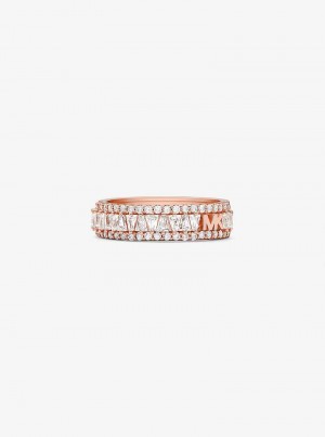 Michaelkors Precious Metal-Plated Sterling Silver Pavé Růžové Zlaté | SN-MK27832