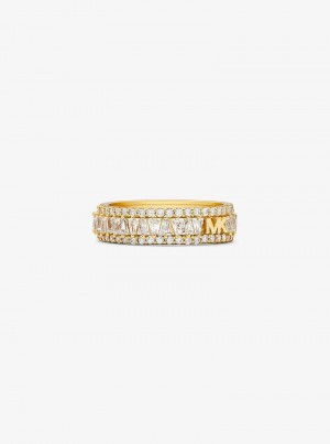 Michaelkors Precious Metal-Plated Sterling Silver Pavé Zlaté | SN-MK27834
