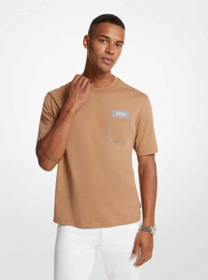 Michaelkors Printed Cotton Tmavě Hnědé | SN-MK27984