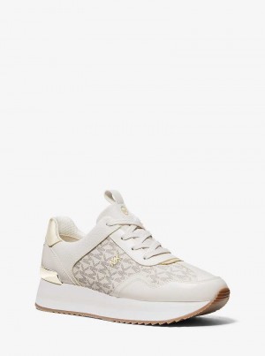 Michaelkors Raina Signature Logo Platform Světle Žluté | SN-MK27463