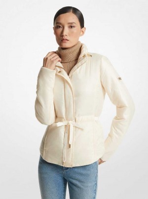 Michaelkors Recycled Satin Ciré Béžový | SN-MK26592