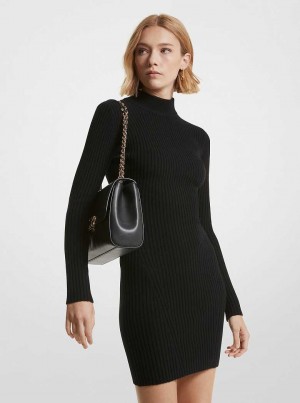 Michaelkors Ribbed Merino Wool Blend Černé | SN-MK26733