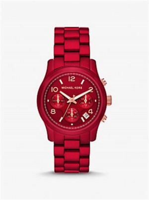 Michaelkors Runway Red-Coated Watch Červené | SN-MK28327