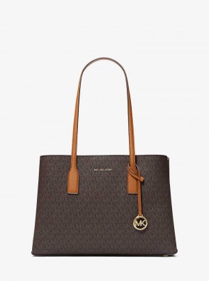 Michaelkors Ruthie Medium Signature Logo Hnědé | SN-MK26783