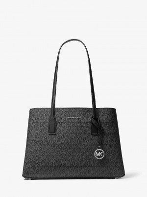 Michaelkors Ruthie Medium Signature Logo Černé | SN-MK26851