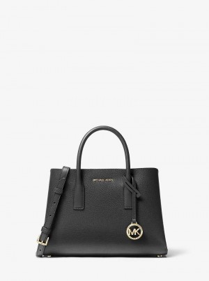 Michaelkors Ruthie Small Pebbled Leather Černé | SN-MK27281