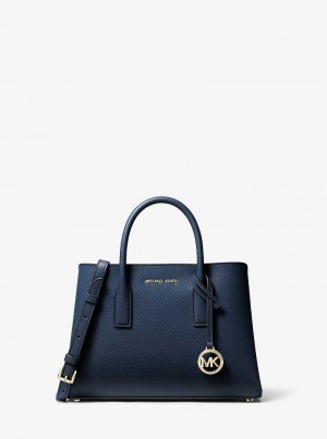 Michaelkors Ruthie Small Pebbled Leather Tmavě Blankyt | SN-MK27283