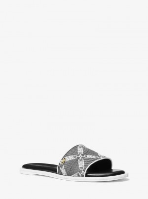 Michaelkors Saylor Empire Logo Jacquard Černé Bílé | SN-MK27585
