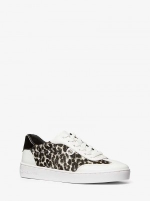 Michaelkors Scotty Leopard Print Calf Hair Černé | SN-MK27402