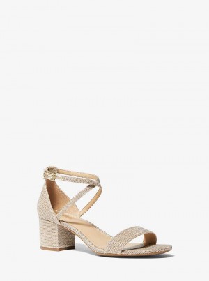Michaelkors Serena Flex Glitter Chain-Mesh Zlaté | SN-MK27540