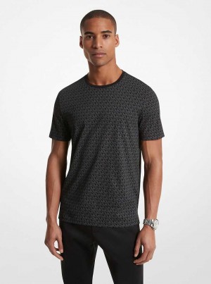Michaelkors Signature Logo Print Cotton Černé | SN-MK27926