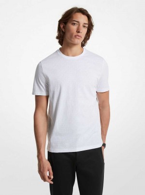 Michaelkors Signature Logo Print Cotton Bílé | SN-MK27974