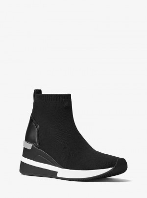 Michaelkors Skyler Stretch-Knit Sock Černé | SN-MK27485