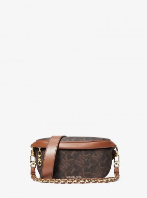 Michaelkors Slater Extra-Small Empire Signature Logo Hnědé | SN-MK27162