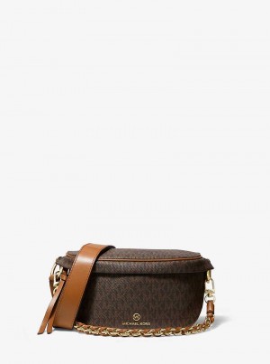 Michaelkors Slater Extra-Small Logo Hnědé | SN-MK27165