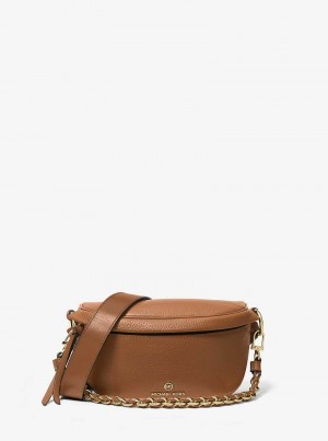Michaelkors Slater Extra-Small Pebbled Leather Hnědé | SN-MK27164