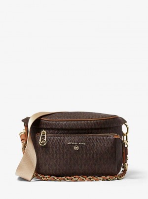 Michaelkors Slater Medium Logo Hnědé | SN-MK27170