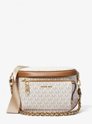 Michaelkors Slater Medium Signature Logo Světle Žluté | SN-MK27250