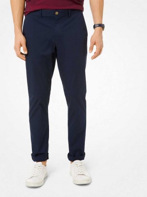 Michaelkors Slim-Fit Washed Poplin Chinos Blankyt | SN-MK28037