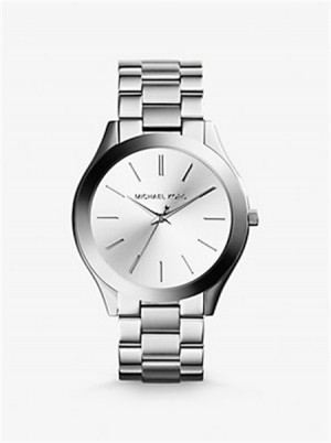 Michaelkors Slim Runway Silver-Tone Watch Stříbrné | SN-MK28381