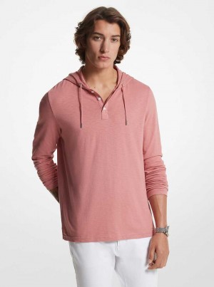 Michaelkors Slub Cotton Henley Růžové | SN-MK27939