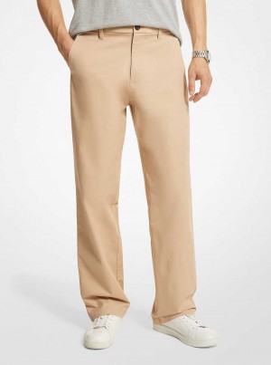 Michaelkors Stretch Cotton Wide-Leg Hnědožlutý | SN-MK28015