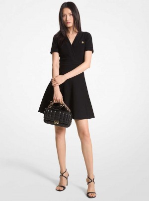 Michaelkors Stretch Knit Flared Mini Černé | SN-MK26663