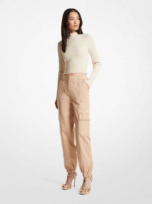 Michaelkors Stretch Organic Cotton Cargo Hnědožlutý | SN-MK26552