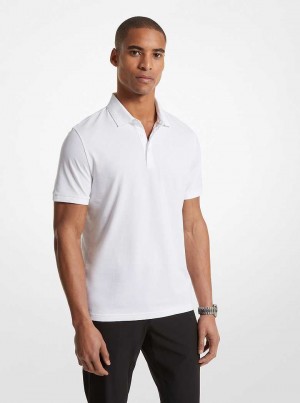 Michaelkors Stretch Pima Cotton Polo Bílé | SN-MK27959