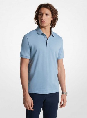 Michaelkors Stretch Pima Cotton Polo Světle Blankyt | SN-MK27949