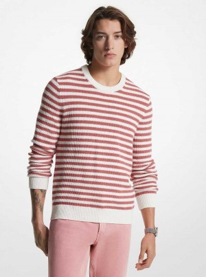 Michaelkors Striped Cotton Blend Růžové | SN-MK28054