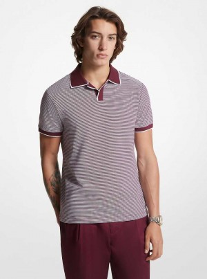 Michaelkors Striped Cotton Blend Tmavě Hnědé | SN-MK27966