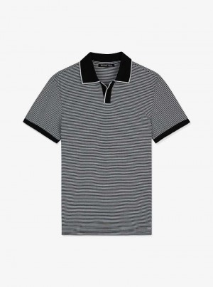 Michaelkors Striped Cotton Blend Černé | SN-MK27925