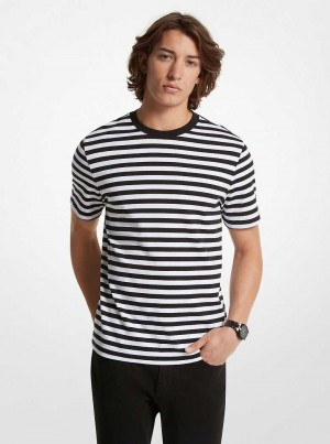 Michaelkors Striped Pima Cotton Černé | SN-MK28005