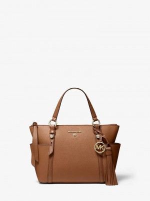 Michaelkors Sullivan Small Saffiano Leather Top-Zip Hnědé | SN-MK26893