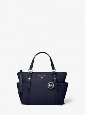 Michaelkors Sullivan Small Saffiano Leather Top-Zip Tmavě Blankyt | SN-MK26917