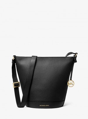 Michaelkors Townsend Medium Pebbled Leather Černé | SN-MK26821