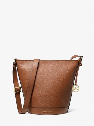 Michaelkors Townsend Medium Pebbled Leather Hnědé | SN-MK26822