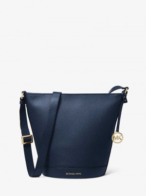 Michaelkors Townsend Medium Pebbled Leather Tmavě Blankyt | SN-MK26823