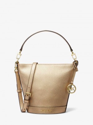 Michaelkors Townsend Small Metallic Leather Zlaté | SN-MK26826
