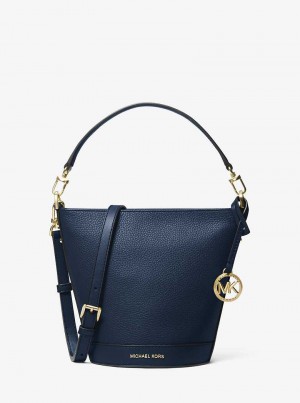 Michaelkors Townsend Small Pebbled Leather Tmavě Blankyt | SN-MK26829